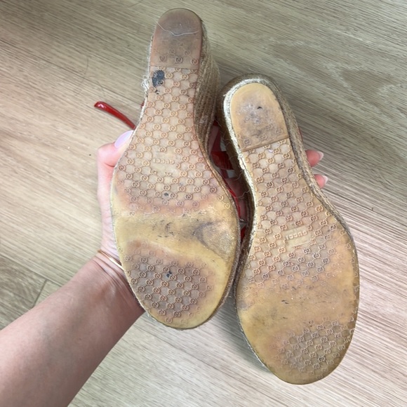 Red Gucci platform sandals siz 36.5 - Picture 8 of 11